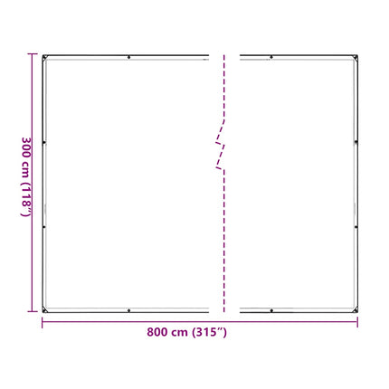 Växtskydd med öljetter 3x8 m polyeten