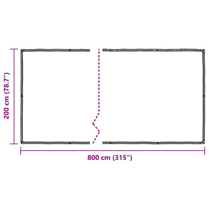 Växtskydd med öljetter 2x8 m polyeten