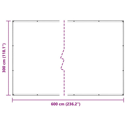 Växtskydd med öljetter 3x6 m PVC