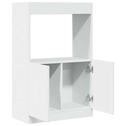 Högskåp vit 63x33x100 cm konstruerat trä