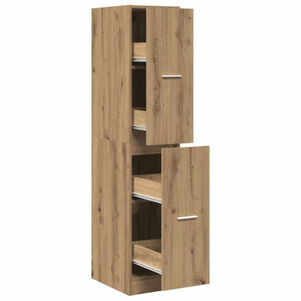 Apoteksskåp konstlädd ek 30x41x144,5 cm konstruerat trä