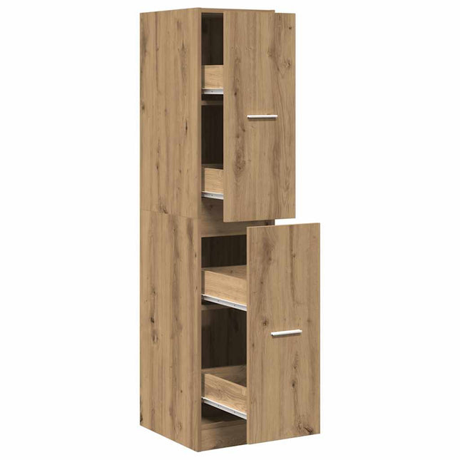 Apoteksskåp konstlädd ek 30x41x144,5 cm konstruerat trä