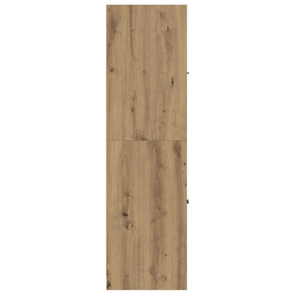 Apoteksskåp konstlädd ek 30x41x144,5 cm konstruerat trä