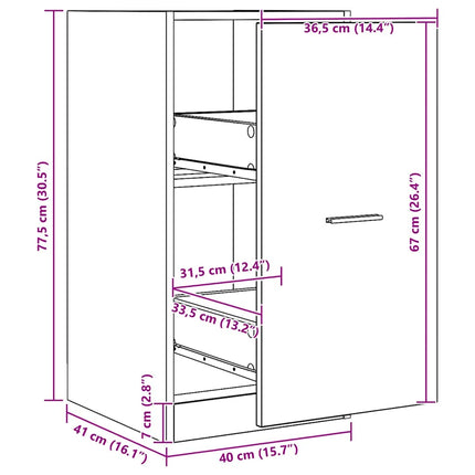 Apoteksskåp ek 40x41x77,5 cm konstruerat trä