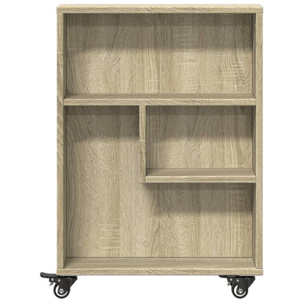 Smal förvaringsvagn Sonoma ek 48x13x68 cm konstruerat trä