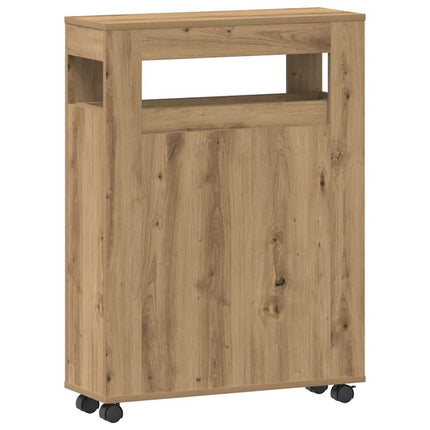 Smalt badrumsskåp med hjul ek konstruerat trä