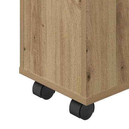 Smalt badrumsskåp med hjul ek konstruerat trä