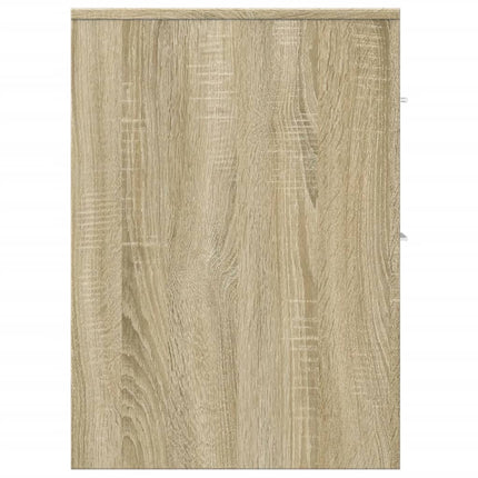 Smalt Badrumsskåp Med Hjul Sonoma-Ek Konstruerat Trä