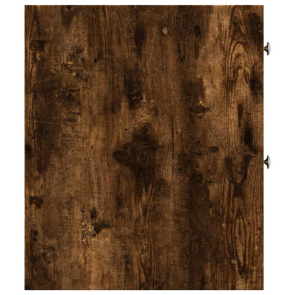 Smalt Badrumsskåp Med Hjul Konstruerat Trä