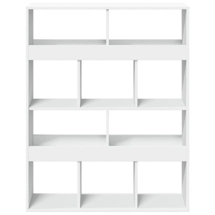 Bokhylla vit 100x33x125,5 cm konstruerat trä