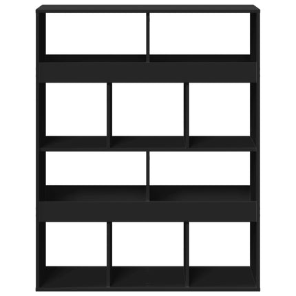 Bokhylla svart 100x33x125,5 cm konstruerat trä