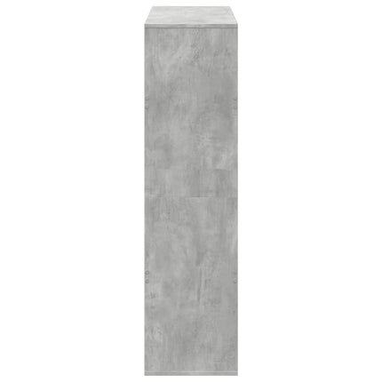 Bokhylla betonggrå 100x33x125,5 cm konstruerat trä
