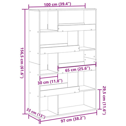 Rumsavdelare artisian ek 100x33x156,5 cm konstruerat trä
