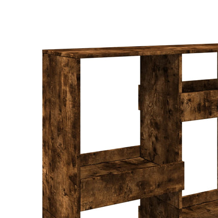 Rumsavdelare rökfärgad ek 100x33x135 cm konstruerat trä