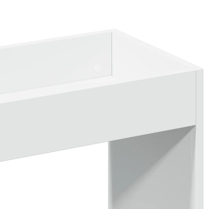 Högskåp vit 92x33x180 cm konstruerat trä