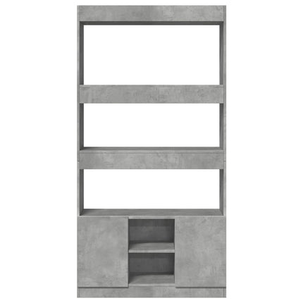 Högskåp betonggrå 92x33x180 cm konstruerat trä