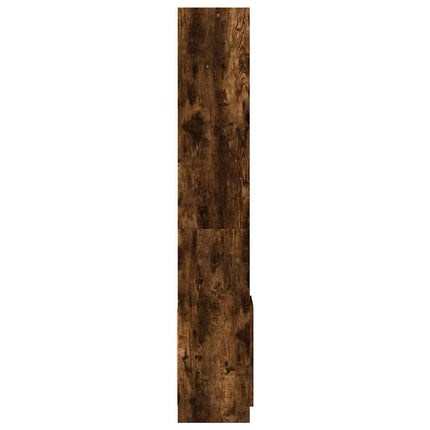Högskåp rökfärgad ek 92x33x180 cm konstruerat trä