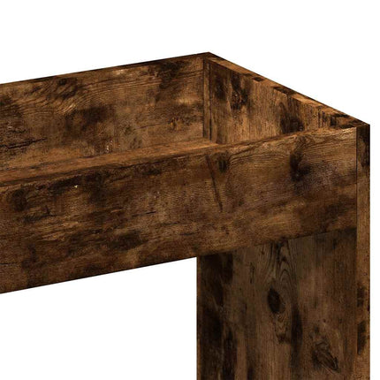 Högskåp rökfärgad ek 92x33x180 cm konstruerat trä