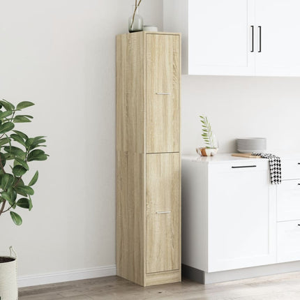 Apoteksskåp sonoma-ek 30x41x174,5 cm konstruerat trä