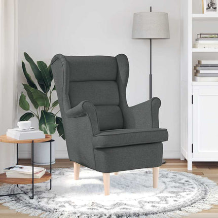 Fåtölj mörkgrå 74x84x100 cm tyg