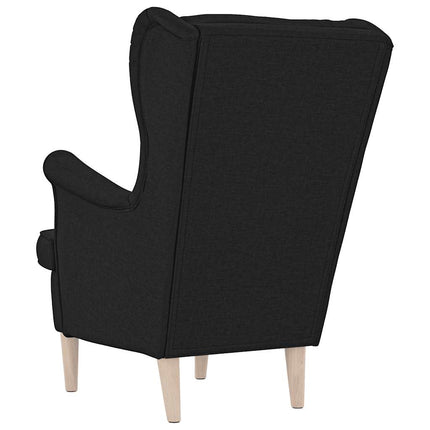 Fåtölj svart 74x84x100 cm tyg