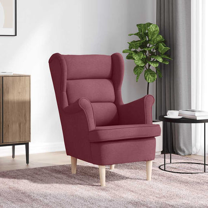 Fåtölj vinröd 74x84x100 cm tyg