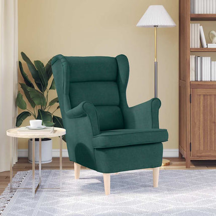 Fåtölj mörkgrön 74x84x100 cm tyg