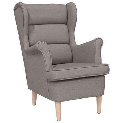 Fåtölj taupe 74x84x100 cm tyg