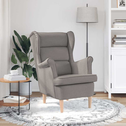 Fåtölj taupe 74x84x100 cm tyg
