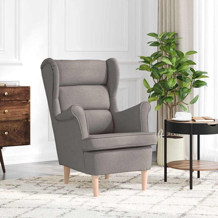 Fåtölj taupe 74x84x100 cm tyg