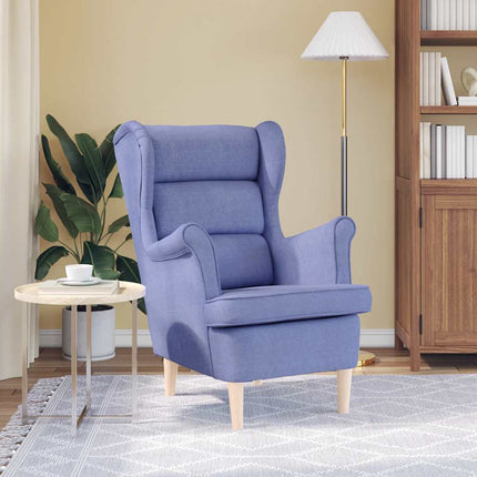 Fåtölj Jeans Blå 74x84x100 cm tyg
