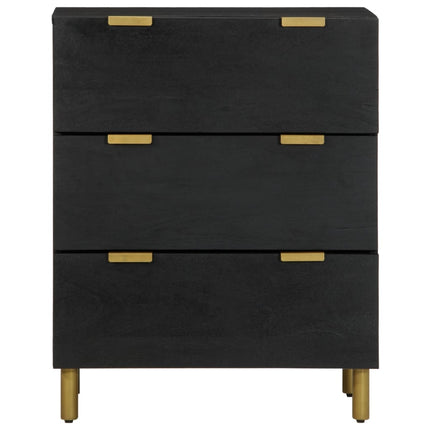 Skänkar 2 st svart 60x33x75 cm konstruerat trä
