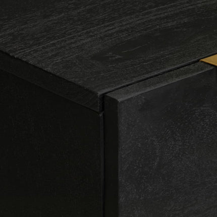 Skänkar 2 St Svart 60X33X75 Cm Konstruerat Trä