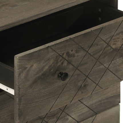 Skänkar 2 st svart 60x33x75 cm massivt mangoträ