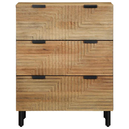 Skänkar 2 st, brun 60x33x75 cm mango i massivt trä