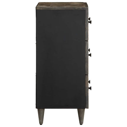 Skänkar 2 St Ljusgrå 60X33,5X75 Cm Mango I Massivt Trä