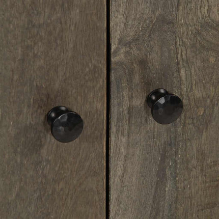 Skänkar 3 Delar Ljusgrå 60X33,5X75 Cm Mango I Massivt Trä