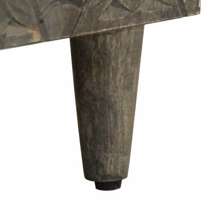 Skänkar 3 Delar Ljusgrå 60X33,5X75 Cm Mango I Massivt Trä