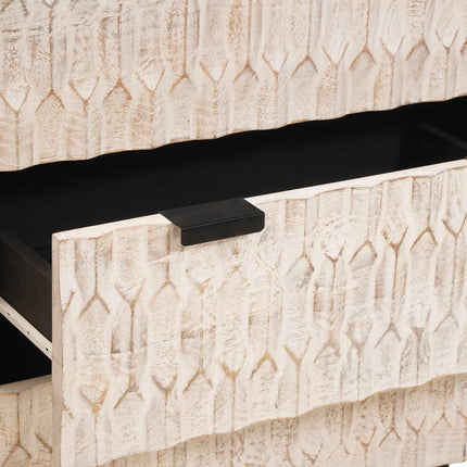 Sideboard 3 pcs Vit Tvätt Finish 180 x 33 x 75 cm