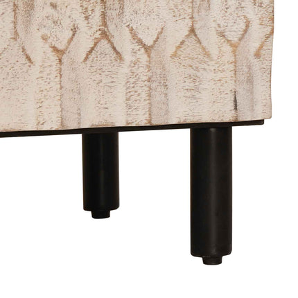 Sideboard 3 pcs Vit Tvätt Finish 180 x 33 x 75 cm