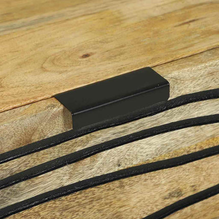 Skänksats 2 pcs Naturfärg 120 x 33,5 x 75 cm Massivt mangoträ