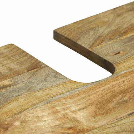 Badrumsskåpsset 2 pcs Naturlig Massivt mangoträ
