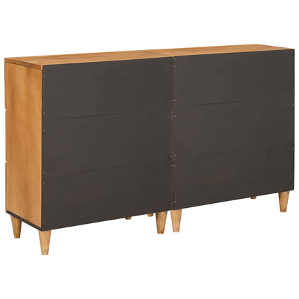 Sideboard 2 st 120 x 33,5 x 75 cm massivt mangoträ Brun