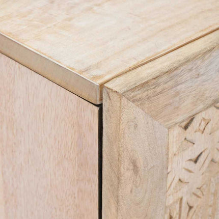 Sideboard 3 pcs Vit 180 x 33,5 x 75 cm massivt mangoträ