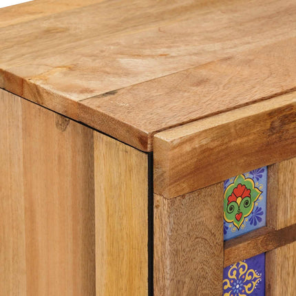 Sideboard 2 pcs Naturfärg 60 x 33 x 75 cm Massivt mangoträ