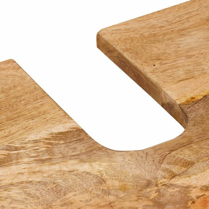 Badrumsmöbelset Väggmonterad 2 pcs Naturfärg Massivt mangoträ