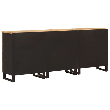 Sideboard 3 pcs Brun 60 x 33 x 75 cm Massivt mangoträ