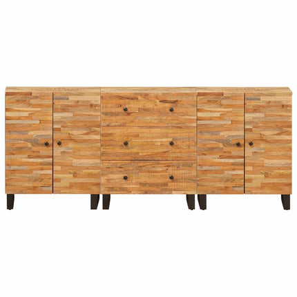 Sideboard 3 pcs Brun 60 x 33 x 75 cm Massivt mangoträ