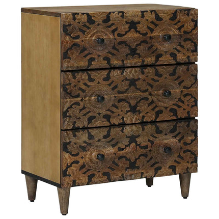 Sideboard 2 pcs Brun 60 x 33,5 x 75 cm Massivt mangoträ