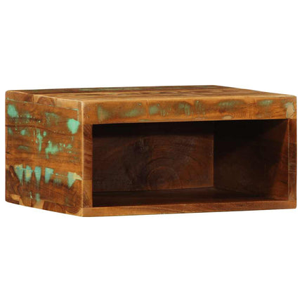 Väggmonterad TV-bänk 40x30x19 cm massivt återvunnet trä